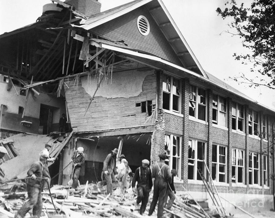 Bath Consolidated School After Explosion Photograph by Bettmann Bath Consolidated School After Explosion Photograph by Bettmann