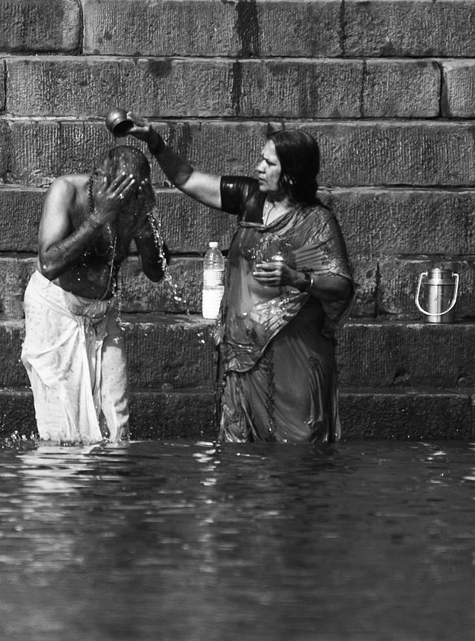 Ganga Photograph - Bath For Salvation by Subhash Sapru