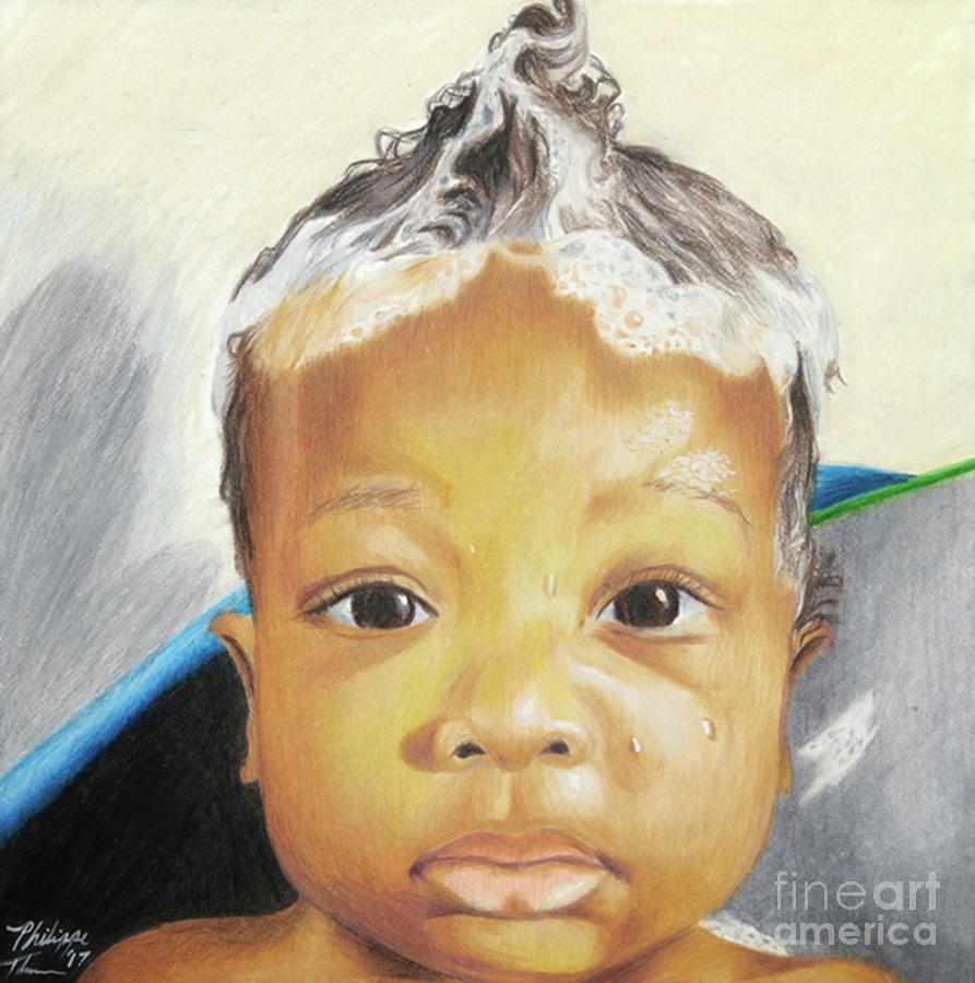 Bath Time Drawing by Philippe Thomas