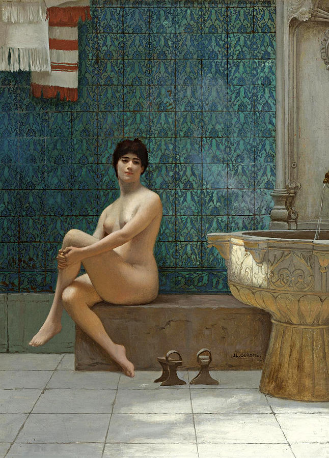Bather at the Brousse Pool Painting by Jean-Leon Gerome