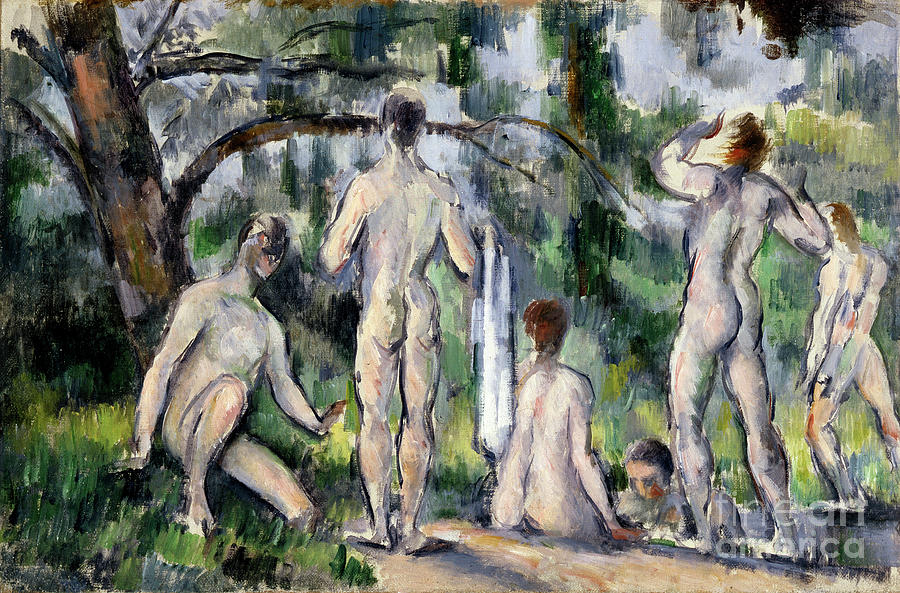 Bathers, 1890-1894. Artist Paul Cezanne Drawing by Heritage Images