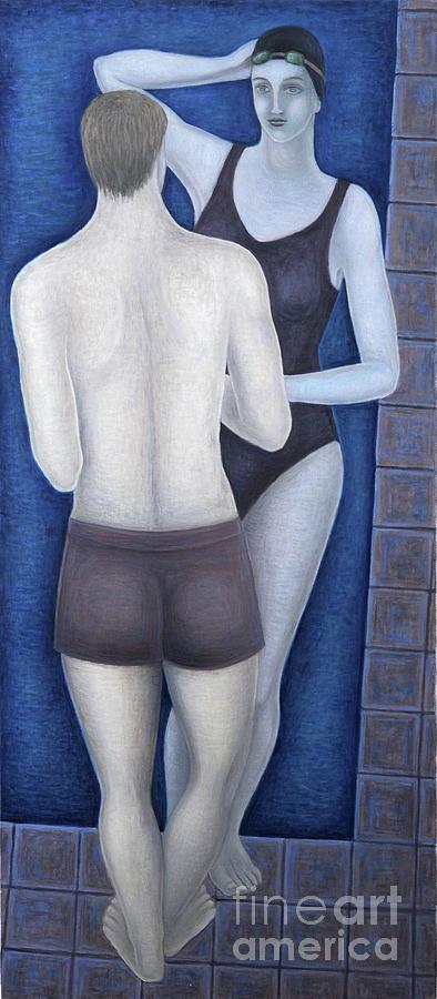 Bathers, 2003 Painting by Ruth Addinall