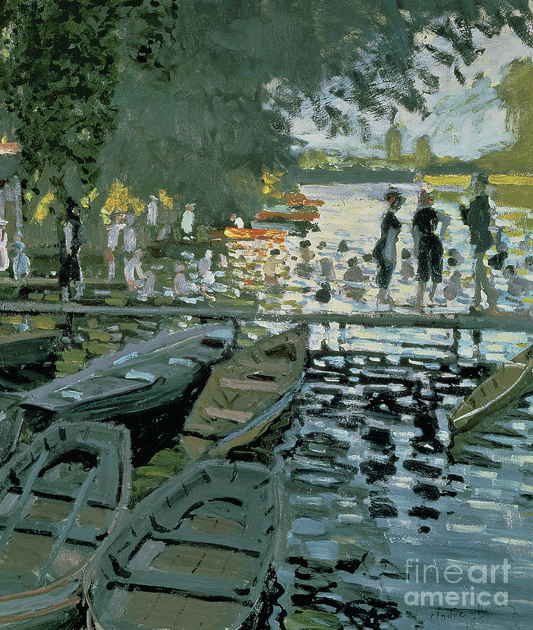 Bathers At La Grenouillere, 1869 (oil On Canvas) (detail) Painting by Claude Monet