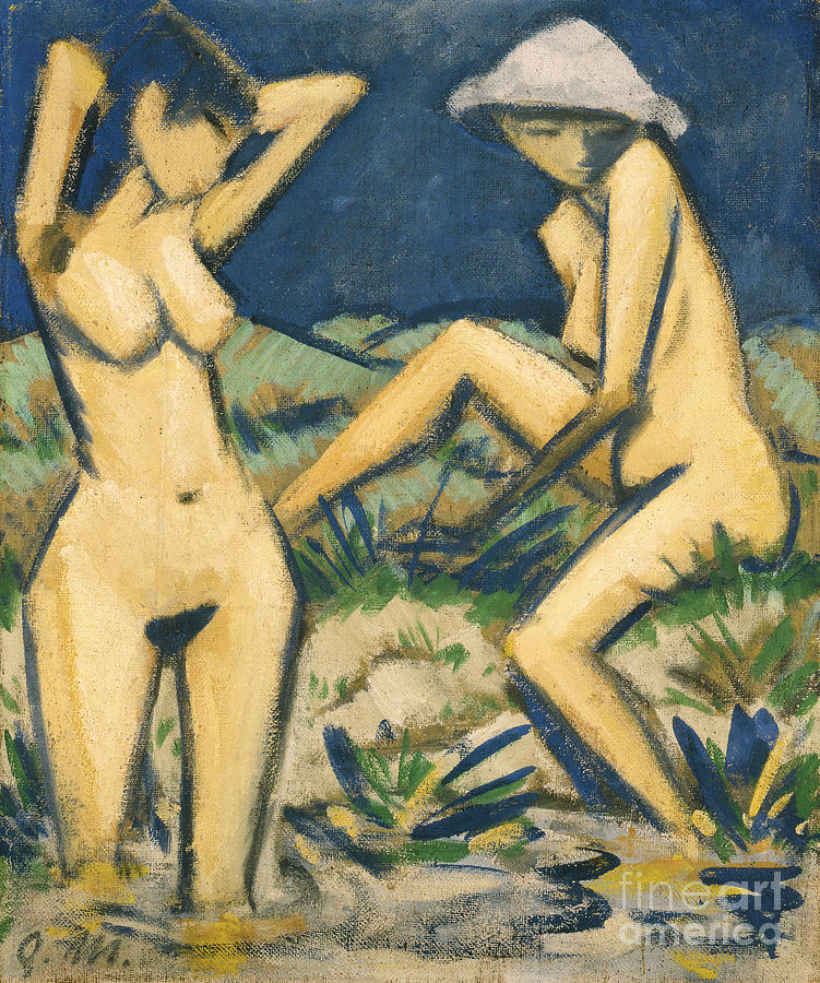 Bathers, Circa 1920 Painting by Otto Muller Or Mueller