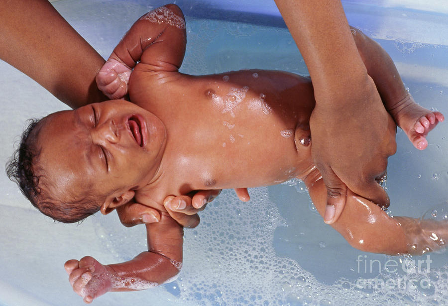 Bathing Baby Photograph by Paul Whitehill/science Photo Library