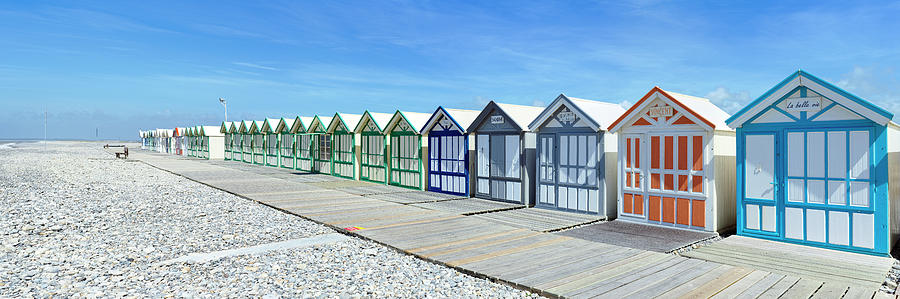 Bathing Cabins On The Beach Photograph by Panoramic Images