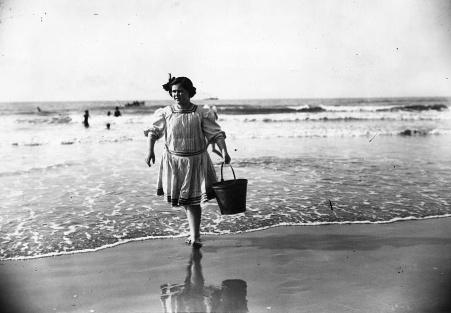 Bathing Hut Attendant Photograph by Topical Press Agency