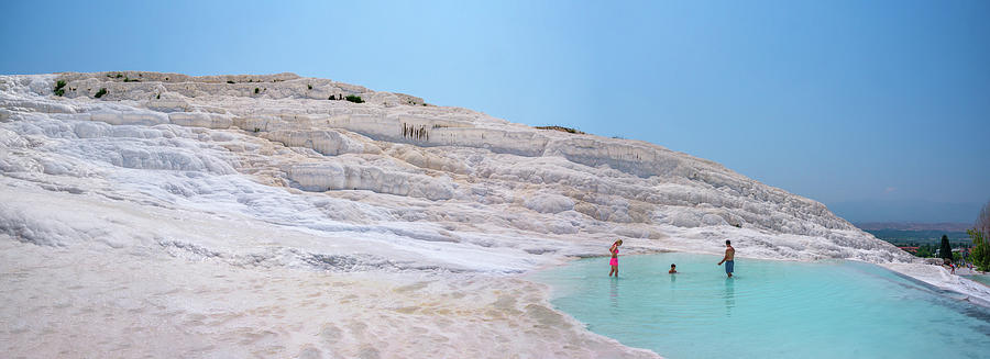 Bathing in a limestone basin in Pamukkale Photograph by Sun Travels