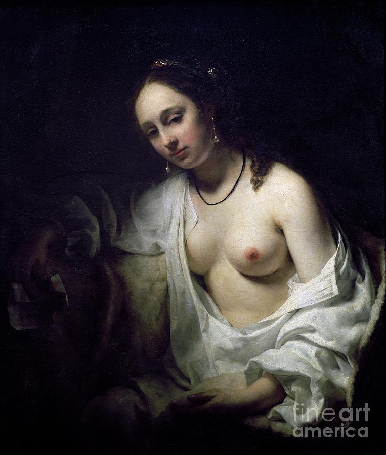 Bathsheba Receiving Letter From David By Willem Drost Painting by Willem Drost