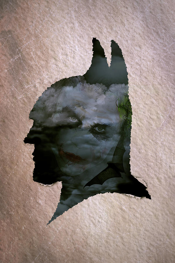 Batman and Joker Digital Art by David Martin