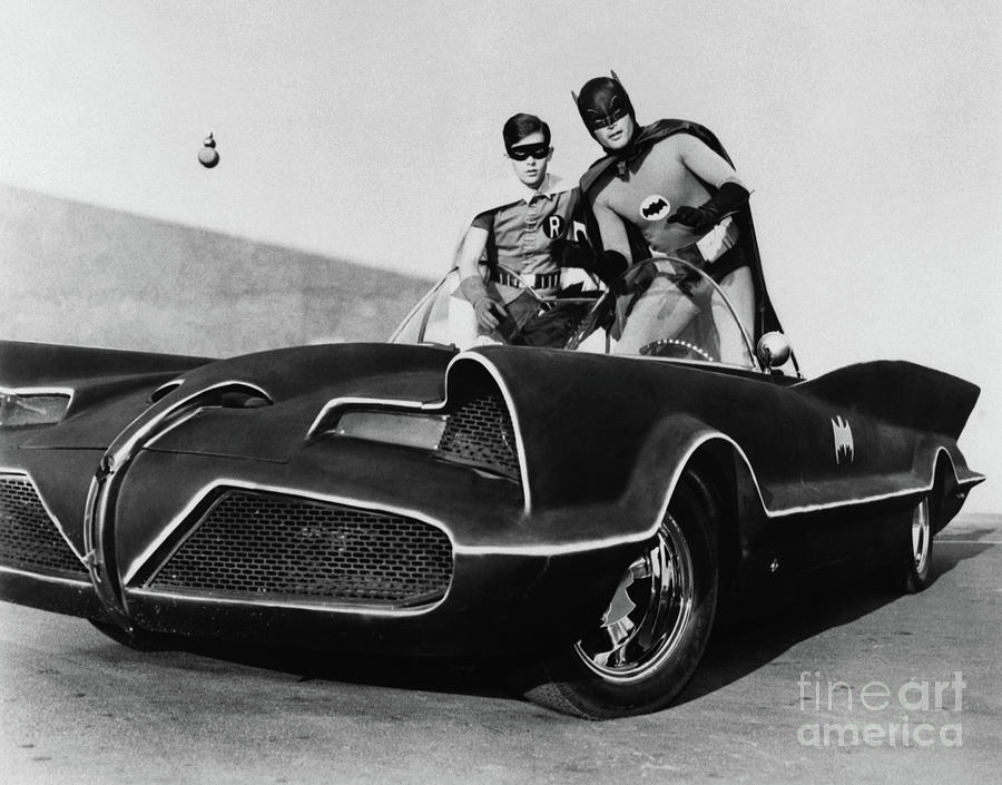 Batman And Robin In The Batmobile Photograph by Bettmann
