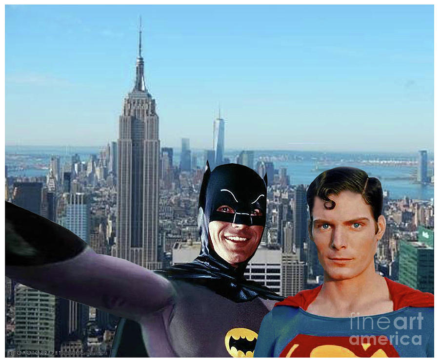 Batman and Superman Selfie Digital Art by David Caldevilla