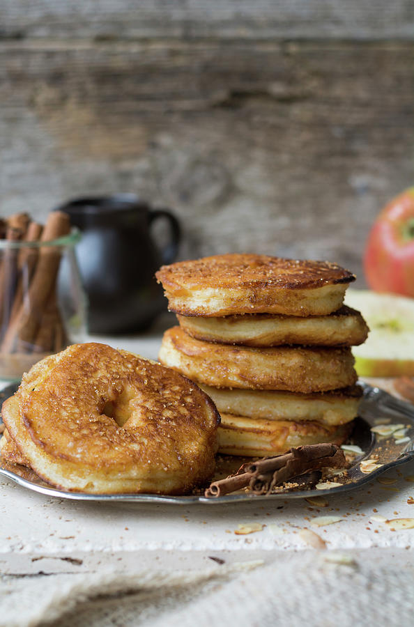 Battered Apple Rings With Cinnamon And Sugar Photograph by Joanna Lewicka