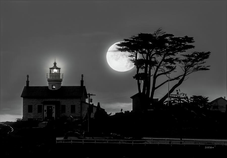 Nature Photograph - Battery Point Lighthouse in Moonlight by Leland D Howard