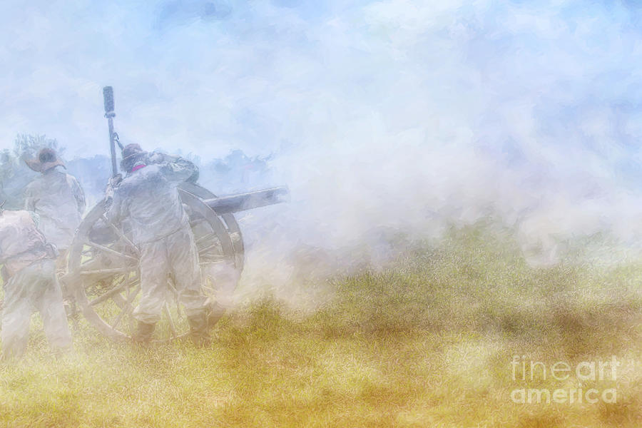 Battle Haze Civil War Cannon Digital Art