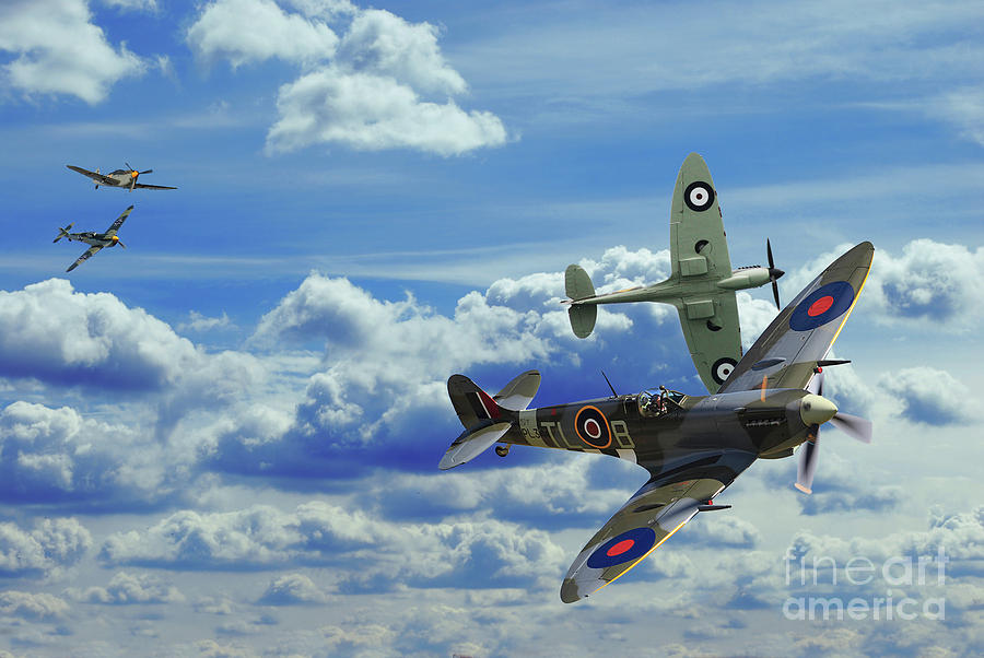 Battle in the Skies Digital Art by Airpower Art