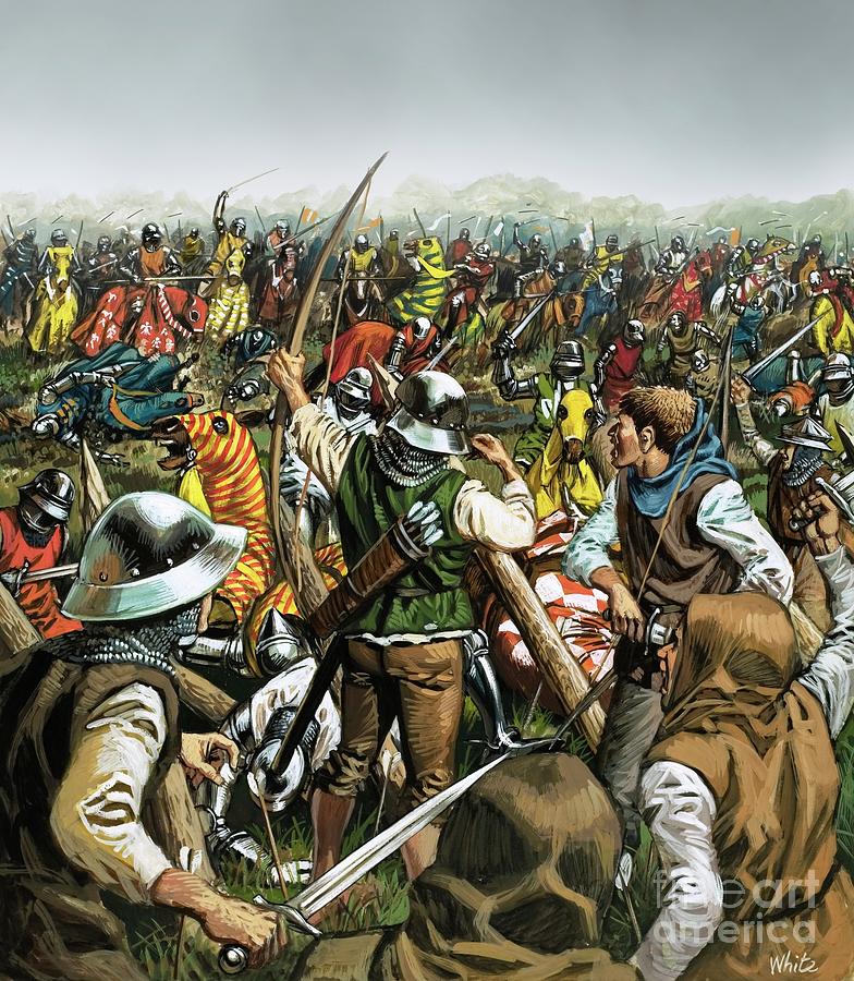 Battle Of Agincourt Painting by Mike White