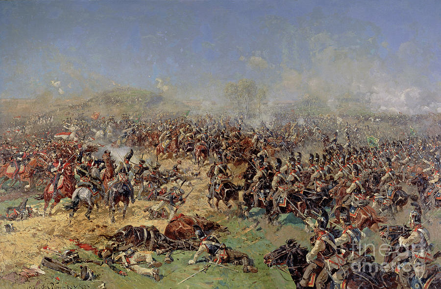 Battle Of Borodino On 26th August 1812, 1913 Painting by Franz Roubaud ...