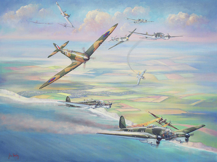 Airplane Painting - Battle Of Britain by John Bradley