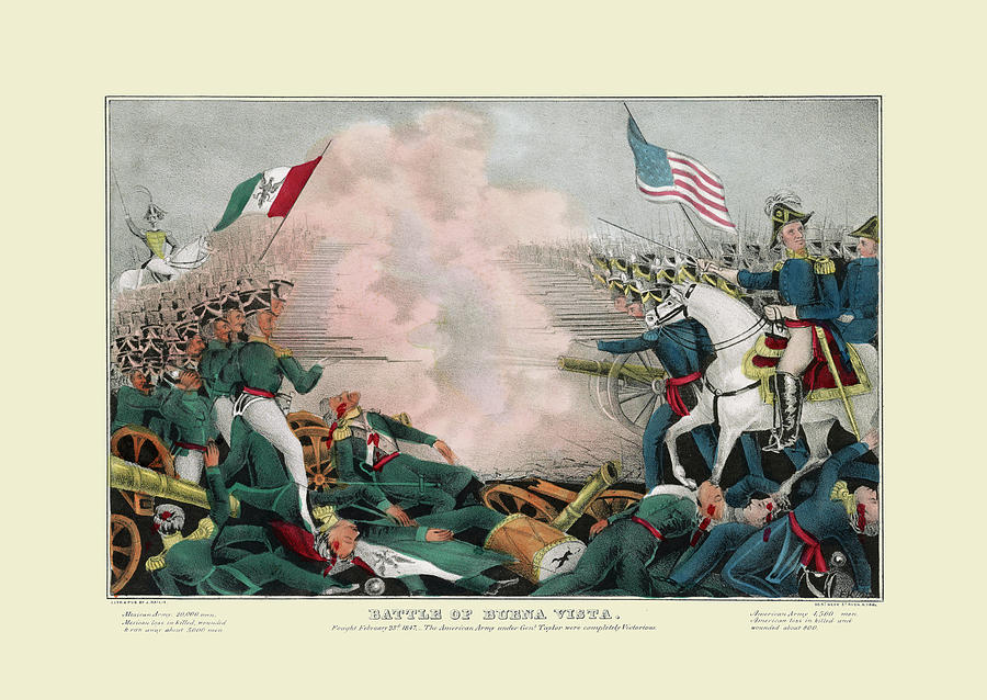 Battle of Buena Vista--Fought February 23d, 1847 Painting by James S ...