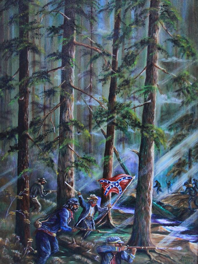 Battle of Chancellorsville - The Wilderness Painting by Philip And Robbie Bracco