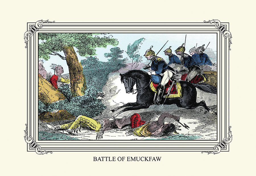 Battle of Emuckfaw Painting by William Croome