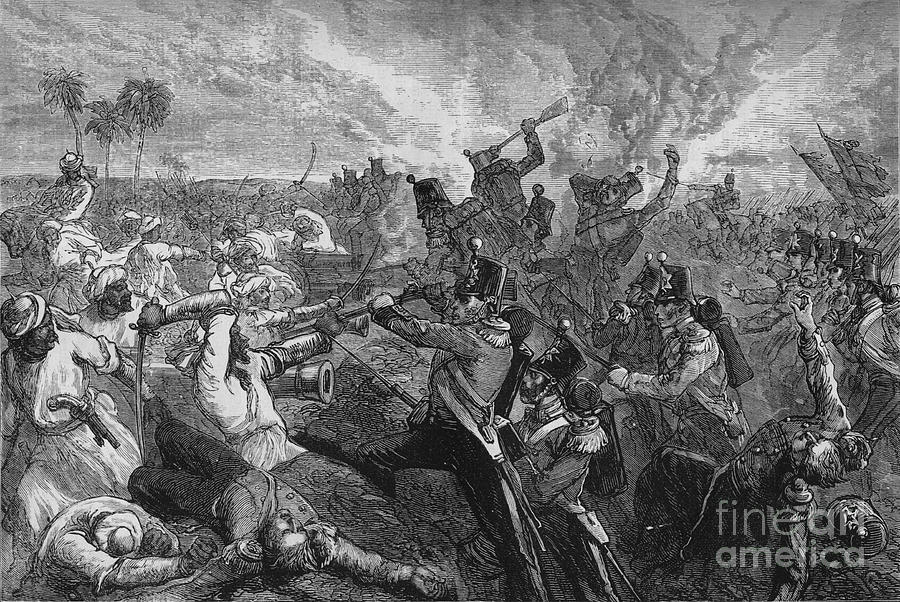 Battle Of Ferozeshah Drawing by Print Collector