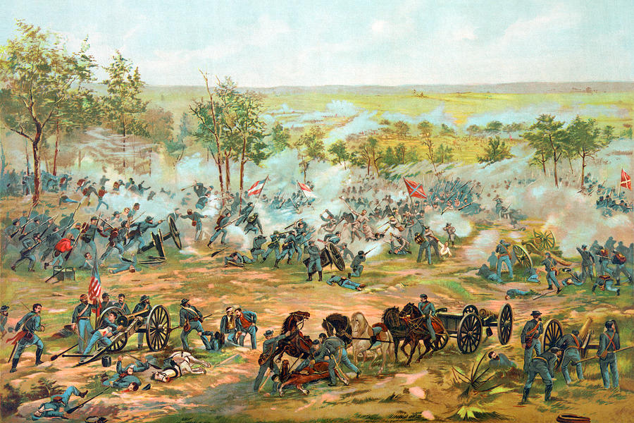 Battle of Gettysburg by Philippoteaux Painting by Paul Philippoteaux