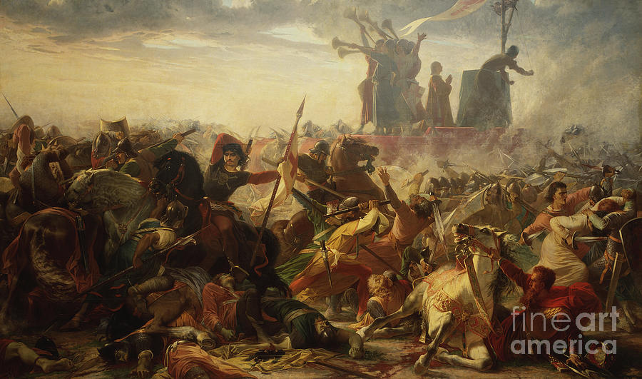 Battle Of Legnano, 29 May 1176, C.1860 Painting by Amos Cassioli