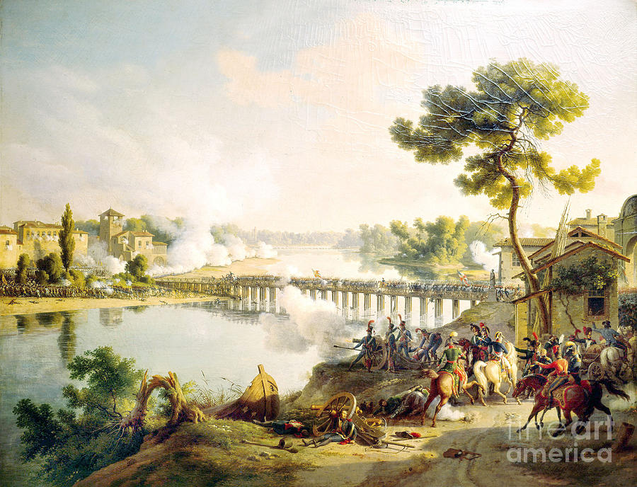 Bridge Painting - Battle Of Lodi by Louis Lejeune