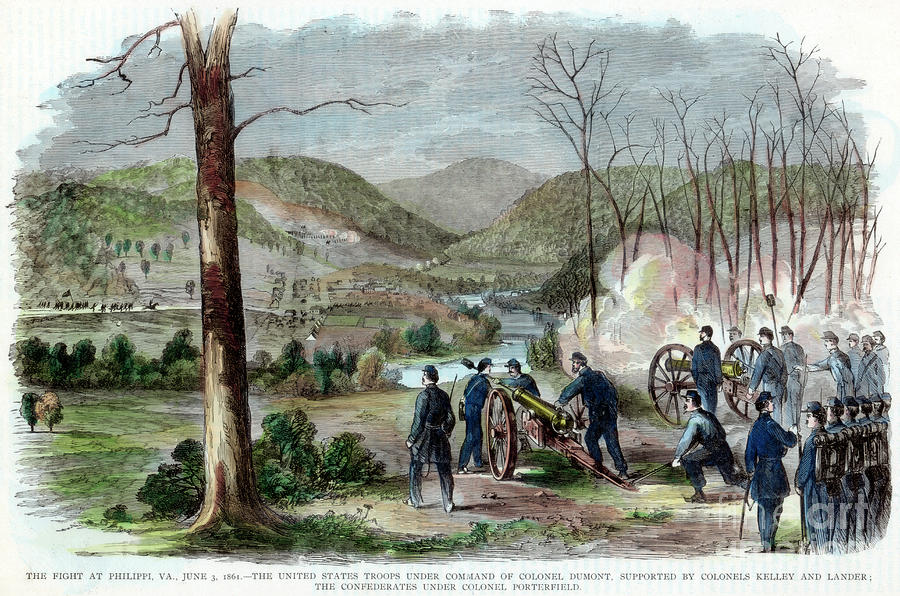 Battle Of Philippi, West Virginia Drawing by Print Collector