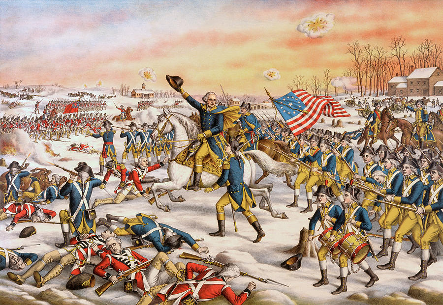 Battle of Princeton Painting by Louis Kurz