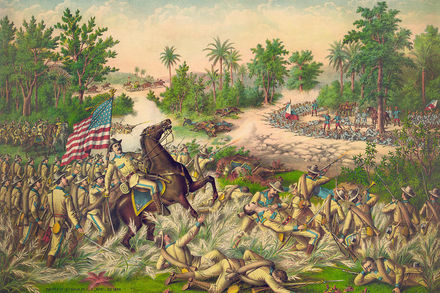 Battle of Quingua, Philippines. I., April 23, 1900 Painting by Unknown