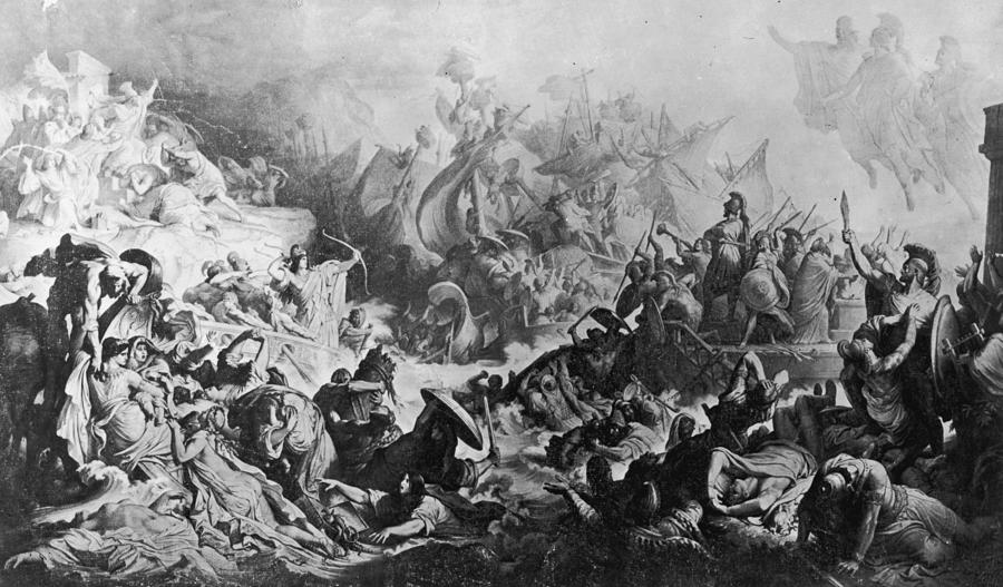 Battle Of Salamis Photograph by Hulton Archive
