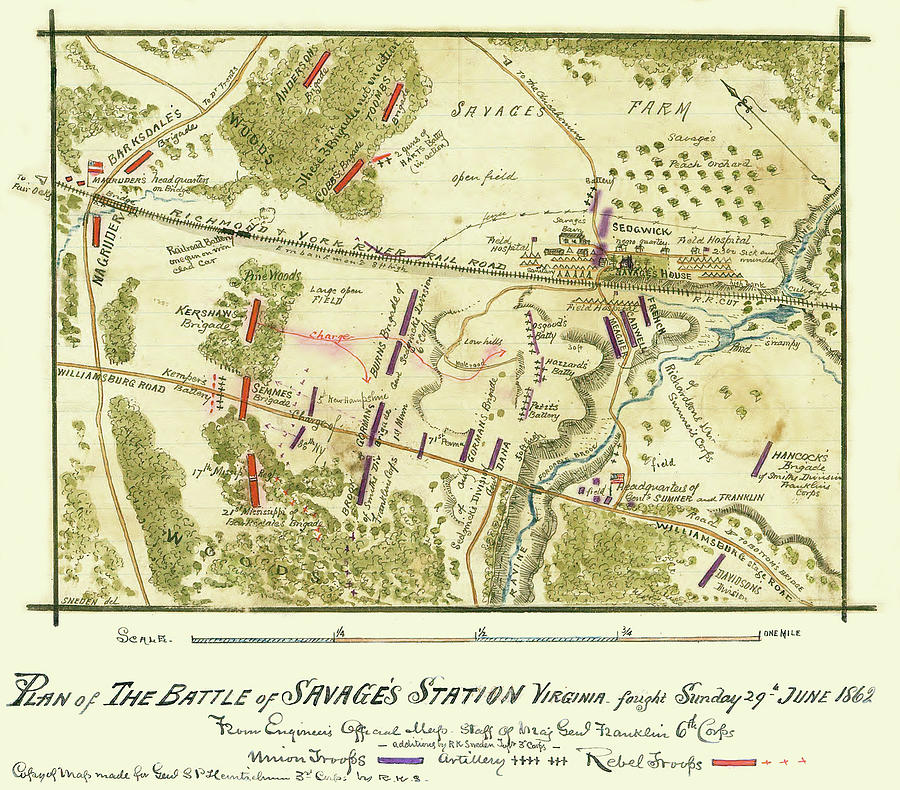 Battle of Savage's Station, Virginia, fought Sunday, 29th June 1862 ...