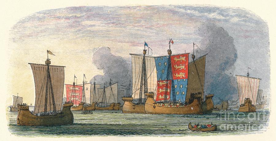 Battle Of Sluys June 24 1340 1864 Drawing by Print Collector