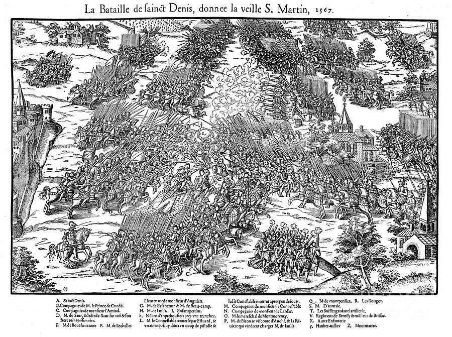 Battle Of St Denis, French Religious Drawing by Print Collector