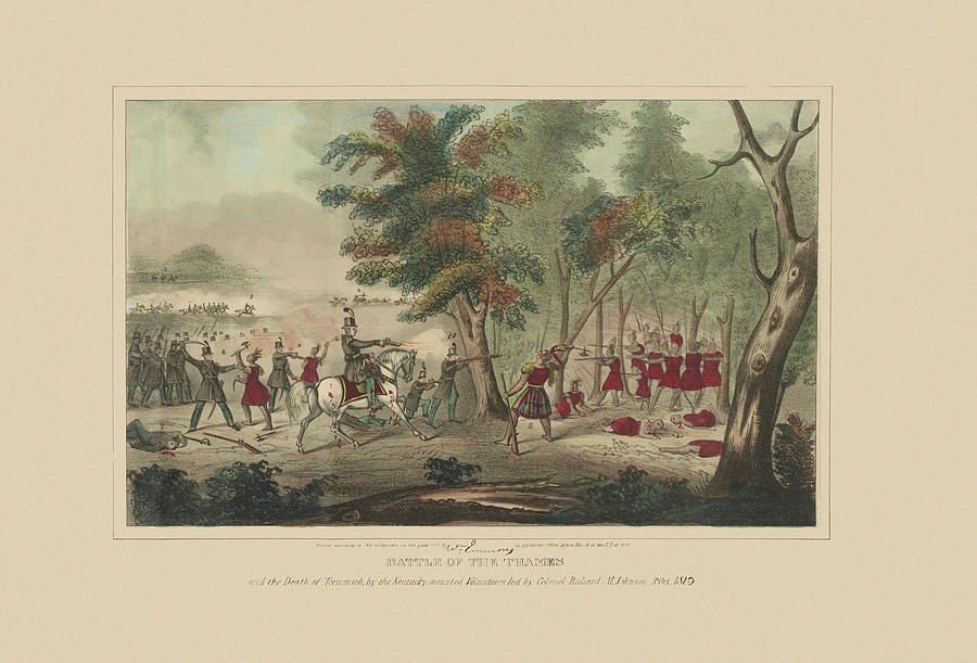 Battle of the Thames Painting by William Emmons