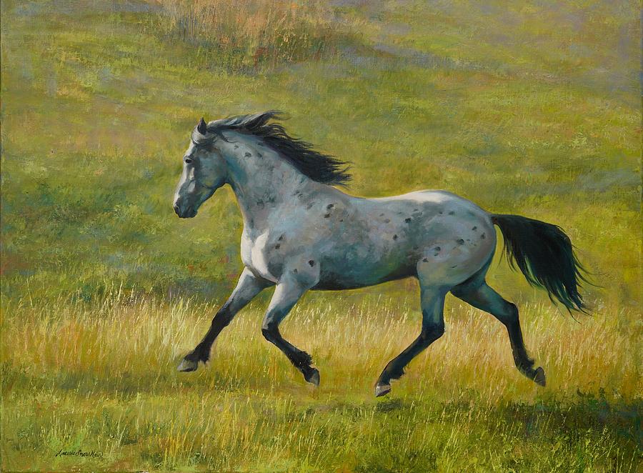 Horse Painting - Battle Scars by Laurie Snow Hein