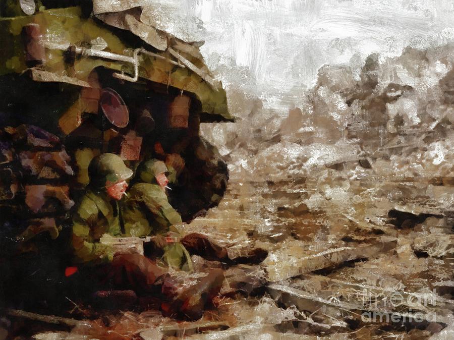 Battlefield, World War Two Painting by Esoterica Art Agency
