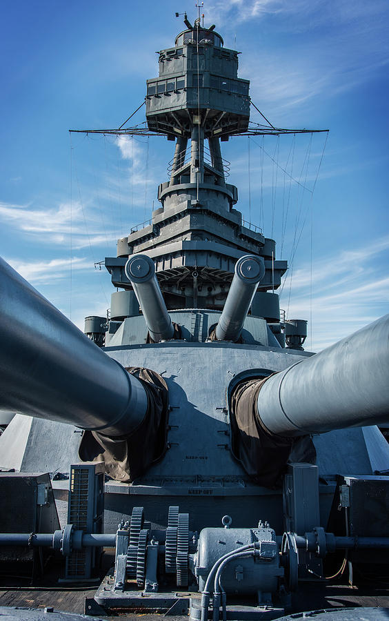 Battleship Big Guns  Photograph by Bud Simpson