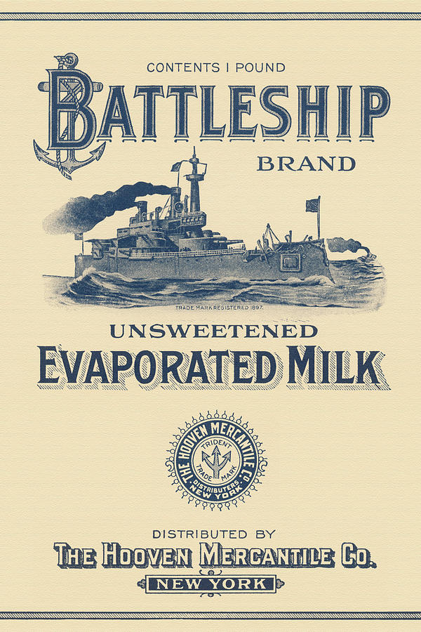 Battleship Brand Unsweetened Evaporated Milk Painting by Unknown