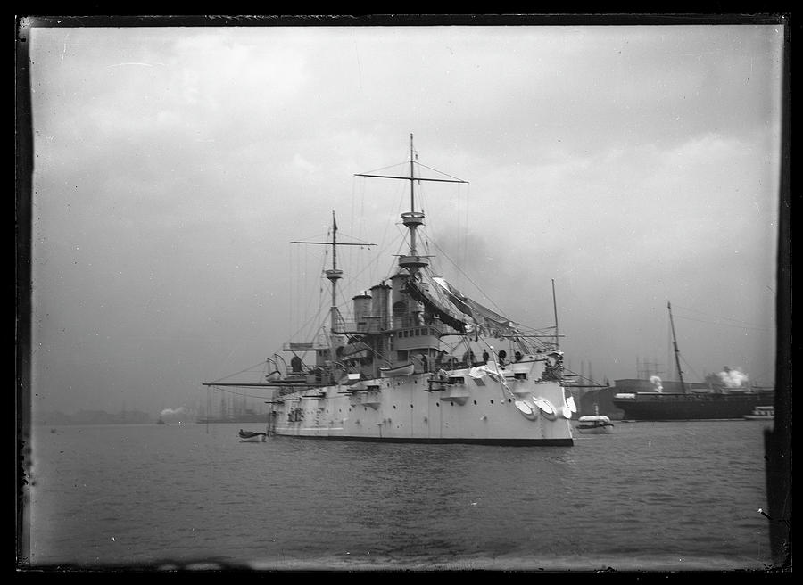 Battleship New York In Boston Harbor Photograph by The New York Historical Society