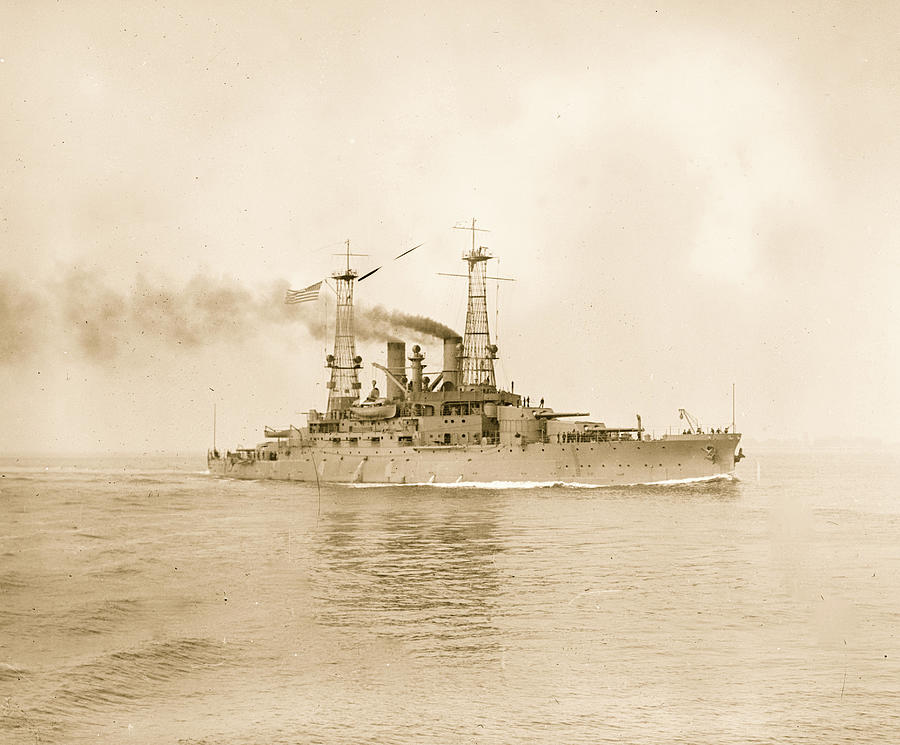 Battleship South Carolina Painting by Battleship South Carolina Painting by