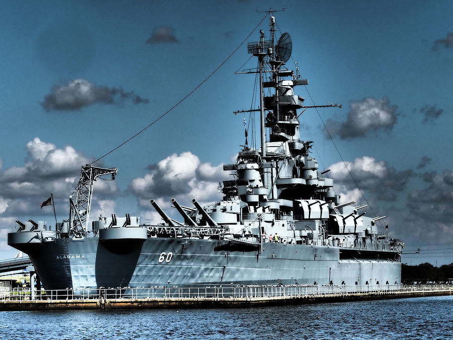 Battleship USS Alabama in HDR Photograph by James C Richardson - Fine ...