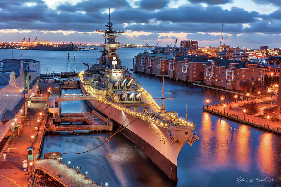 Battleship USS Wisconsin Photograph by Robert Hersh