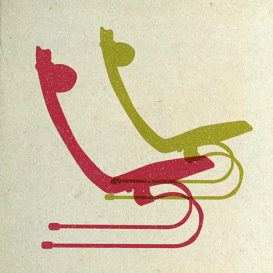 Bauhaus Chairs I Digital Art by Naxart Studio