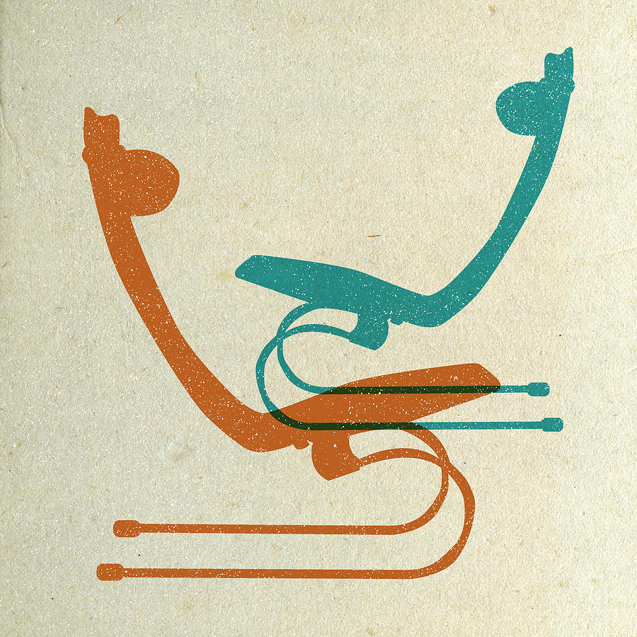 Mid-century Digital Art - Bauhaus Chairs II by Naxart Studio Mid-century Digital Art - Bauhaus Chairs II by Naxart Studio