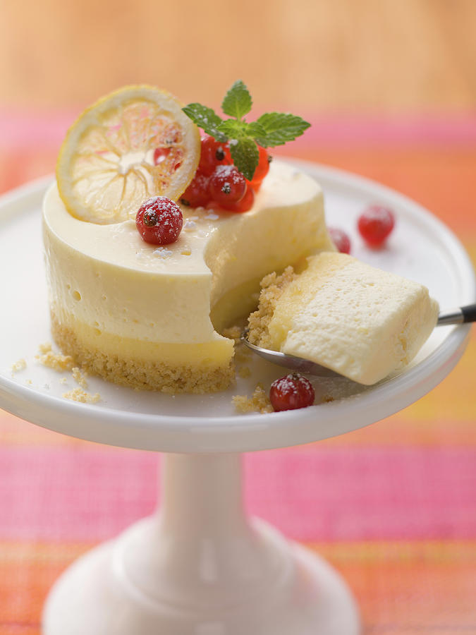 Bavarian Cream Cake With Redcurrants Photograph by Eising Studio