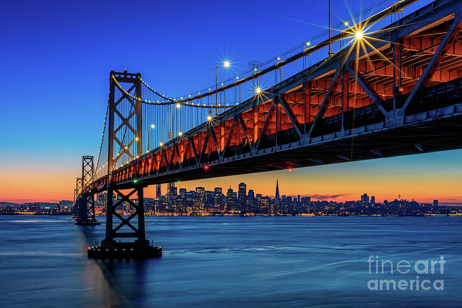 Bay Bridge And San Francisco Skyline Photograph by Spondylolithesis
